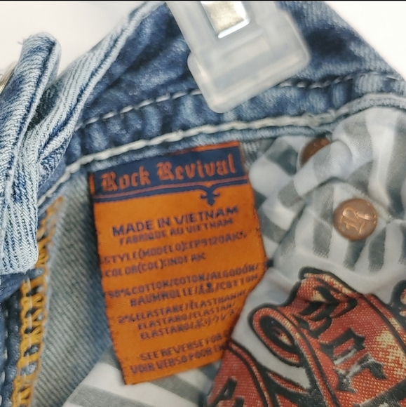 Rock Revival Indi Skinny Blue Jeans Size 25 - Picture 9 of 11